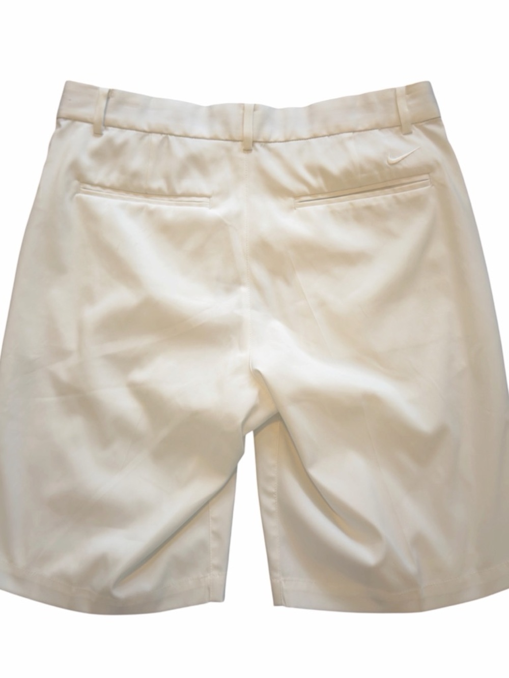 Nike Men's White Flat-Front Performance /Golf Shorts (003)